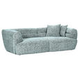 BIGSOFA  in Chenille Mintgrün  - Schwarz/Mintgrün, KONVENTIONELL, Kunststoff/Textil (240/75/105cm) - Carryhome