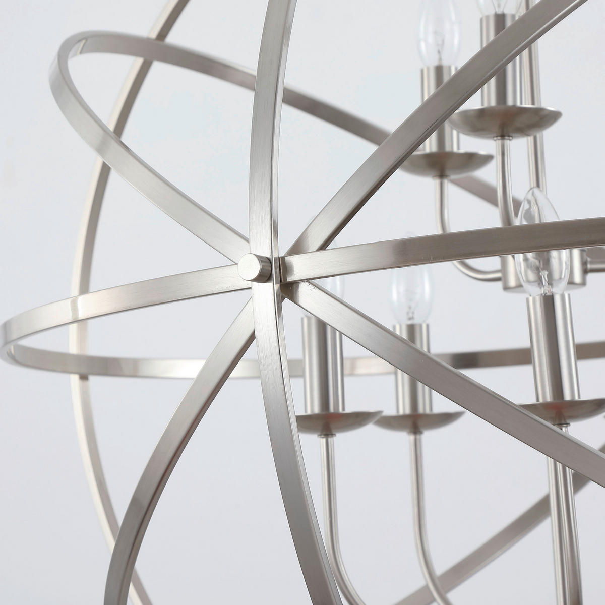 HÄNGELEUCHTE Orbit 82/213 cm   - Silberfarben, KONVENTIONELL, Metall (82/213cm) - Searchlight