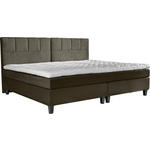 BOXSPRINGBETT 200/200 cm  in Dunkelbraun  - Dunkelgrau/Dunkelbraun, Trend, Holz/Textil (200/200cm) - Esposa