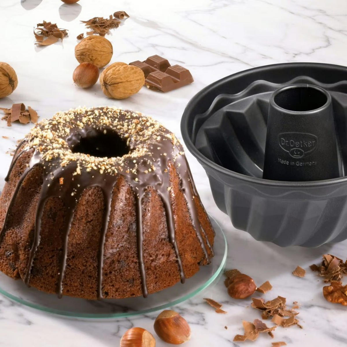 GUGELHUPFFORM  - Schwarz, Basics, Metall (18/11,5cm) - Dr.Oetker