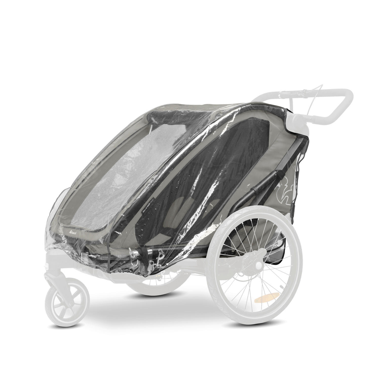 REGENVERDECK Bike N Walk Duo  - Transparent, Basics, Kunststoff (64/67/100cm) - Hauck