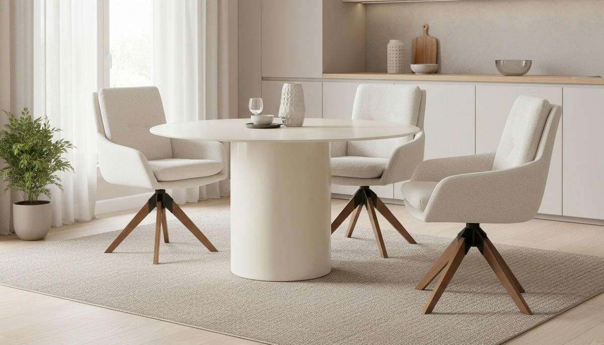 TRPEZARIJSKI STO  bež   - bež, Moderno, staklo/pločasti materijal (120/75cm) - MID.YOU