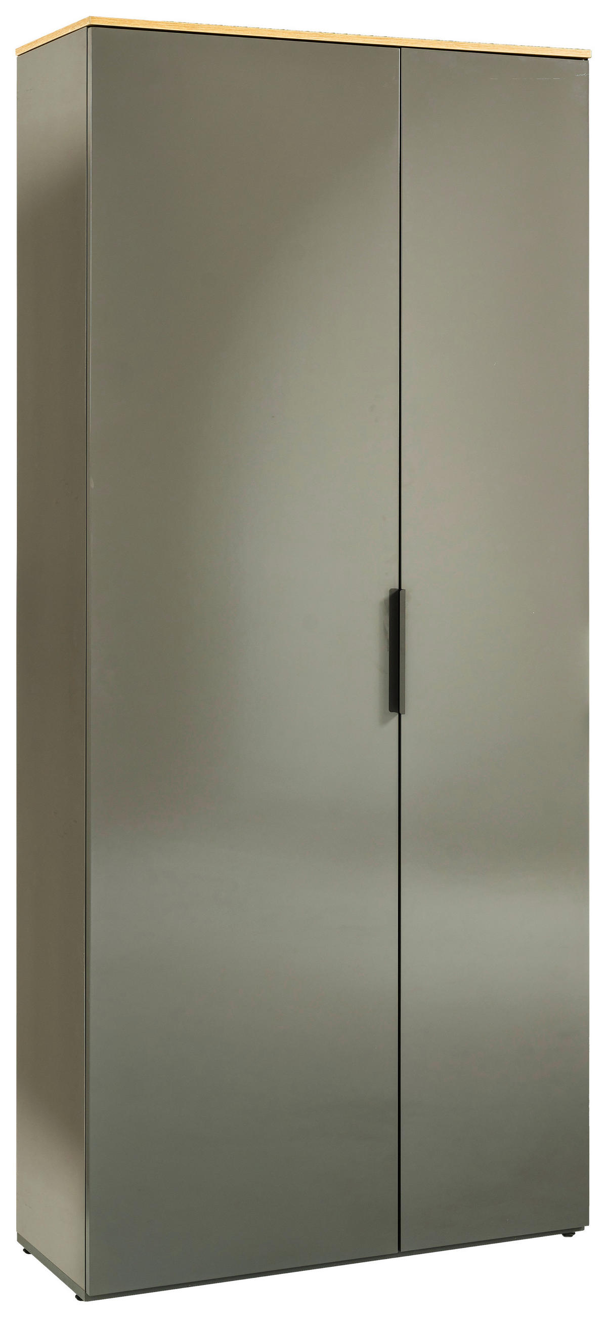 GARDEROBENSCHRANK Galaverna  in 83,1/187,2/35,1 cm  - Grau Hochglanz/Anthrazit, Design, Holzwerkstoff (83,1/187,2/35,1cm) - Carryhome