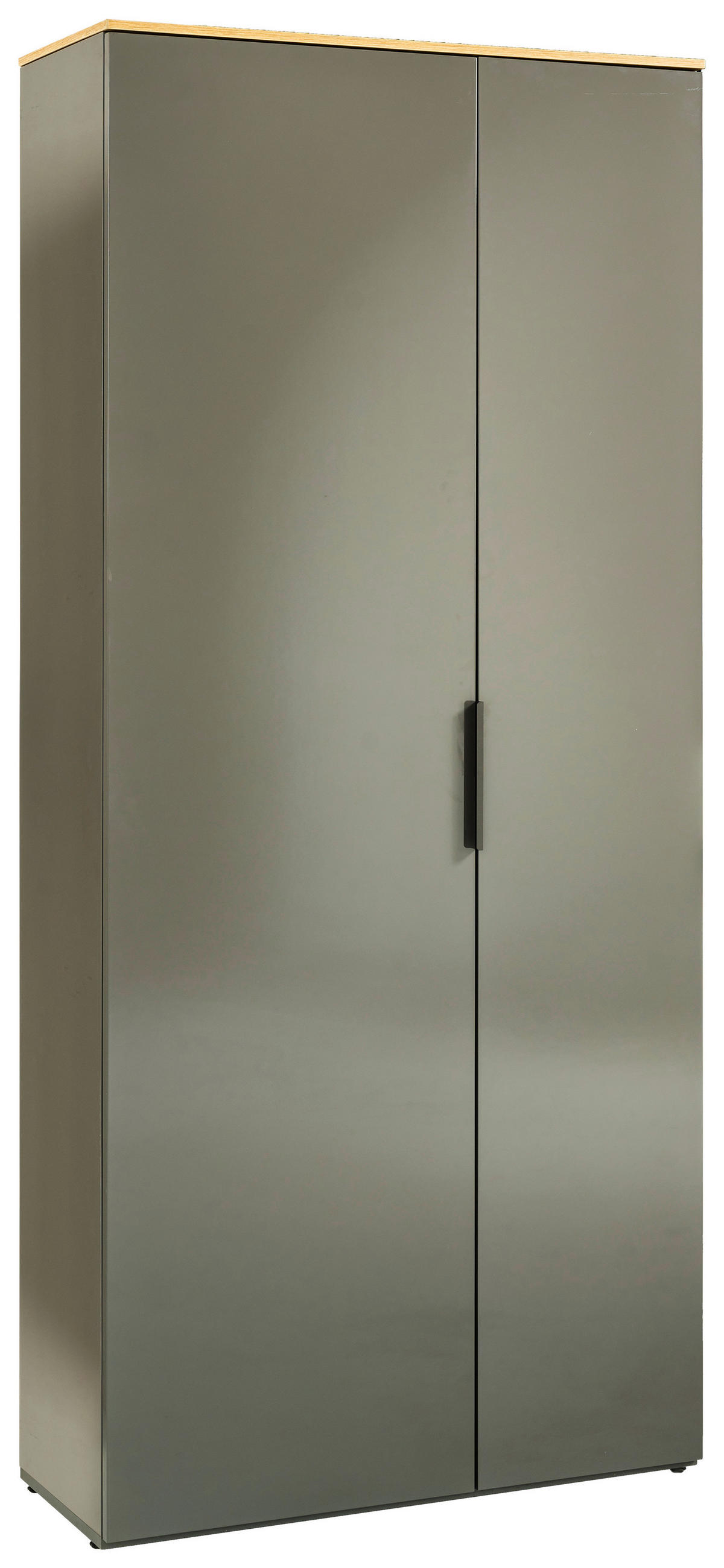 GARDEROBENSCHRANK Galaverna  in 83,1/187,2/35,1 cm  - Grau Hochglanz/Anthrazit, Design, Holzwerkstoff (83,1/187,2/35,1cm) - Carryhome