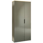 GARDEROBENSCHRANK Galaverna in 83,1/187,2/35,1 cm - Grau Hochglanz/Anthrazit, Design, Holzwerkstoff (83,1/187,2/35,1cm) - Carryhome