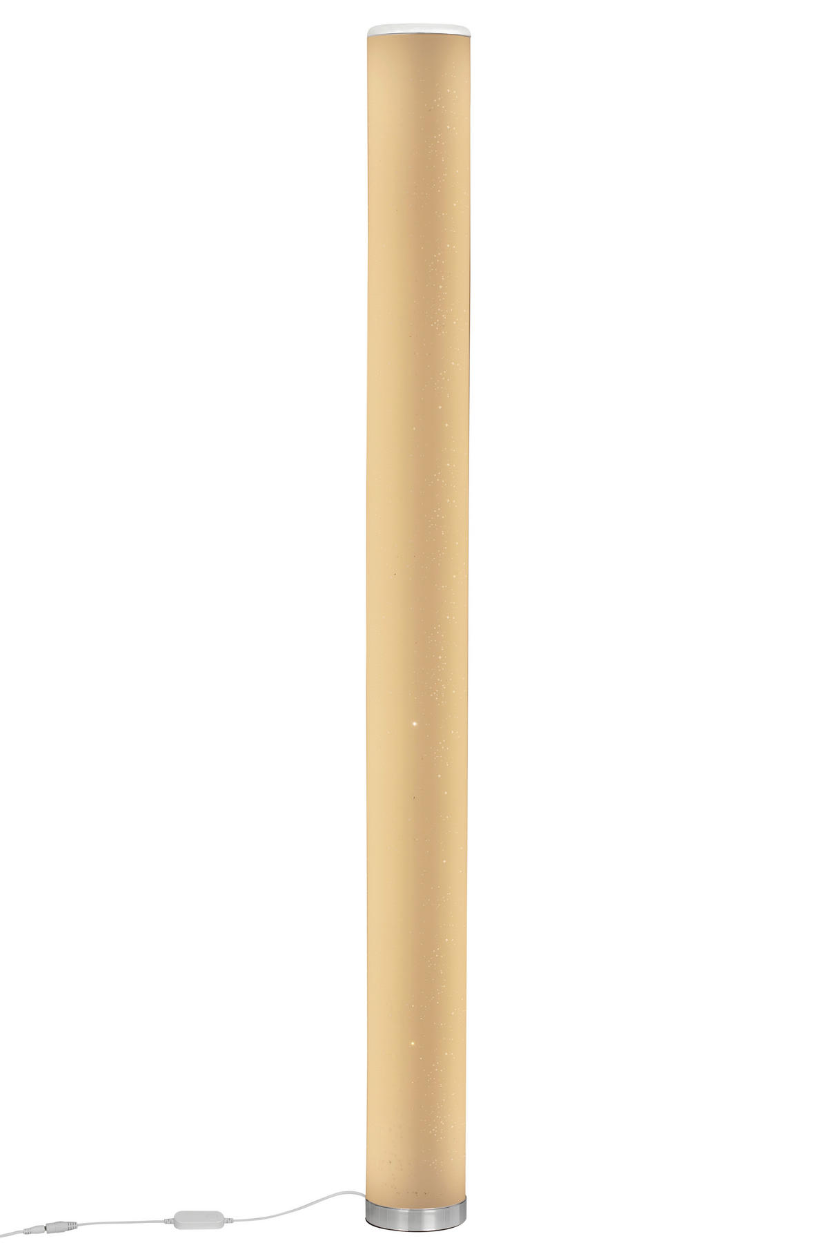 LED ÁLLÓLÁMPA - króm/fehér, Trend, műanyag (13/150cm) - Novel