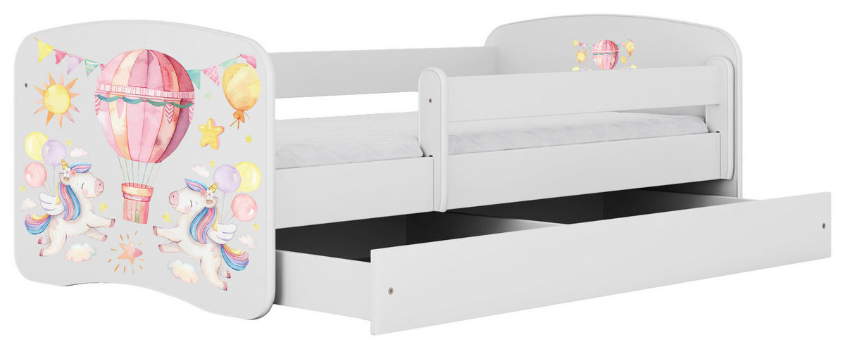 KINDER-/JUNIORBETT 80/160 cm  in Weiß  - Birkefarben/Weiß, MODERN, Holz/Holzwerkstoff (80/160cm) - MID.YOU