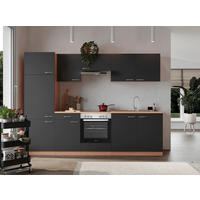 KÜCHENBLOCK Gerda 270 cm  in Grau  - Buchefarben/Alufarben, Basics, Holzwerkstoff/Kunststoff (270cm) - Respekta