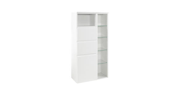 MIDISCHRANK 65/130/35 cm  - Weiß, Design, Holzwerkstoff (65/130/35cm) - Xora