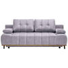 SCHLAFSOFA Webstoff Silberfarben  - Silberfarben/Schwarz, Design, Holz/Textil (206/77-87/102cm) - Novel