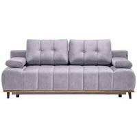 BÄDDSOFFA i vävt tyg silver  - silver/svart, Design, trä/textil (206/77-87/102cm) - Livetastic