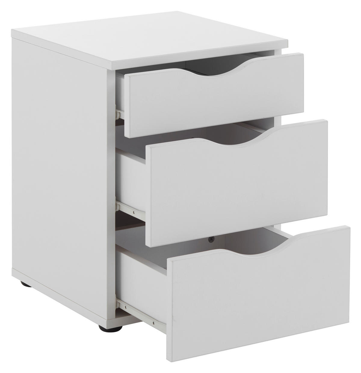 NACHTSCHRANK 40/55/39 cm  - Schwarz/Weiß, KONVENTIONELL, Holzwerkstoff/Kunststoff (40/55/39cm) - Boxxx