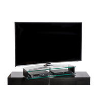 TV-MAGASÍTÓ átlátszó, fekete  - fekete/átlátszó, Design, faalapú anyag/Üveg (90/15/38cm) - Xora