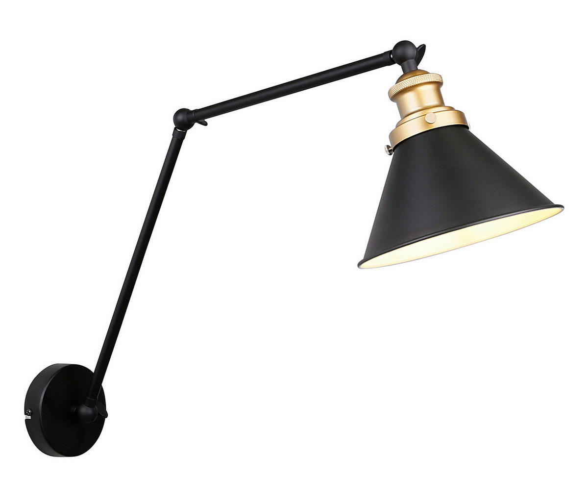 WANDLEUCHTE 18/54/38 cm   - Schwarz, Basics, Metall (18/54/38cm)