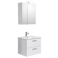 FÜRDŐSZOBA - fehér, Design, faalapú anyag/Üveg (65cm) - Xora