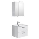 BADEZIMMER 3-teilig  in 65 cm  - Weiß, Design, Glas/Keramik (65cm) - Xora