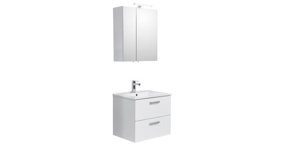 BADEZIMMER 3-teilig  in 65 cm  - Weiß, Design, Glas/Keramik (65cm) - Xora