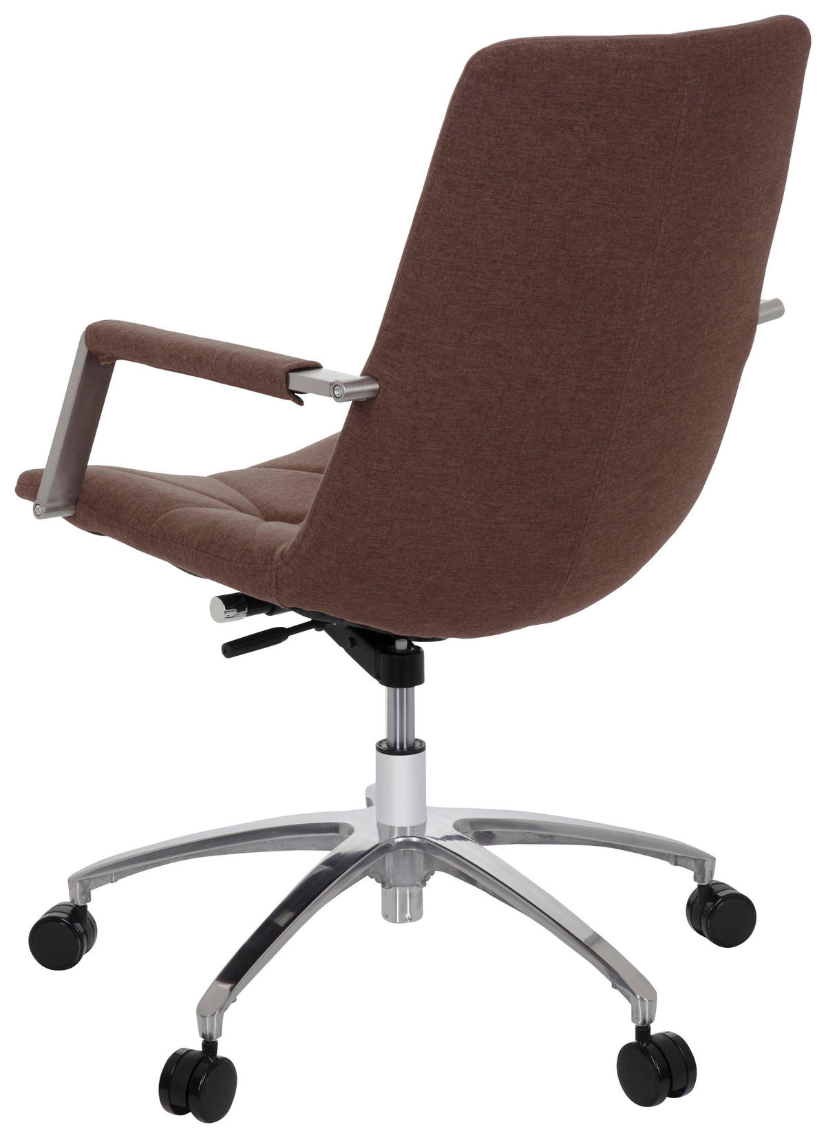 VRTLJIVI STOL tekstil rjava  - barve aluminija/rjava, Moderno, kovina/umetna masa (57/100/75cm) - MID.YOU
