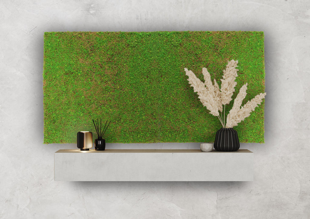 AKUSTIKPANEEL Modular Wall System Design Flora 52/52/2 cm - Hellgrün, MODERN, Kunststoff (52/52/2cm) - Jangal