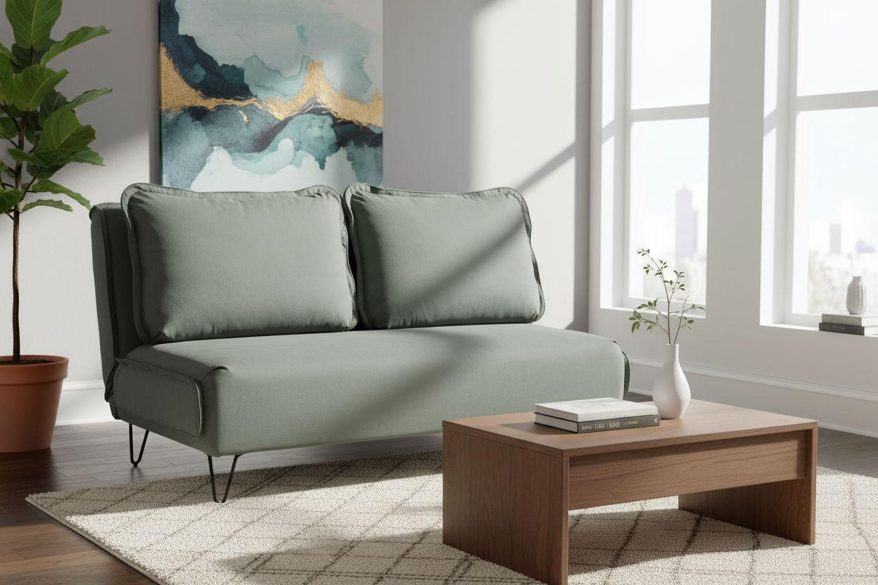 SCHLAFSOFA Webstoff Grün, Taupe  - Taupe/Schwarz, Design, Textil/Metall (152/82/92cm) - Livetastic