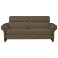 3-SITZER-SOFA in Echtleder Grau  - Alufarben/Grau, Konventionell, Leder/Metall (228/96/92cm) - Beldomo Premium