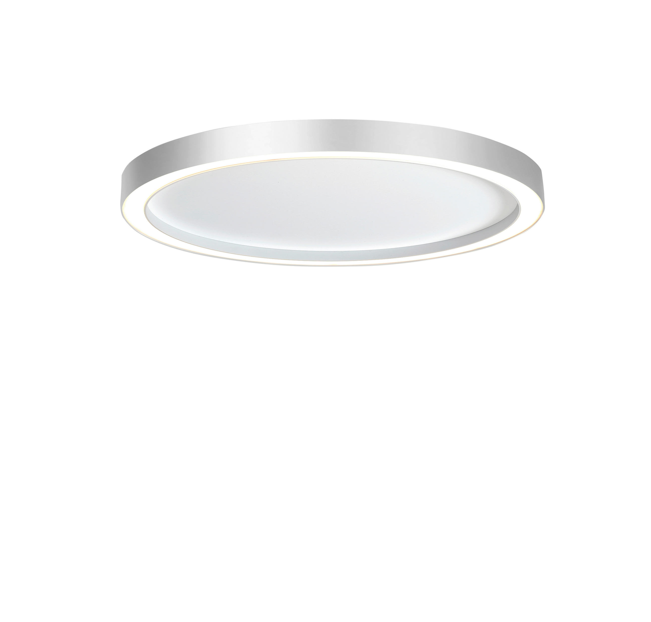LED-DECKENLEUCHTE 55/4 cm    - Alufarben/Weiß, Design, Metall (55/4cm) - BOPP