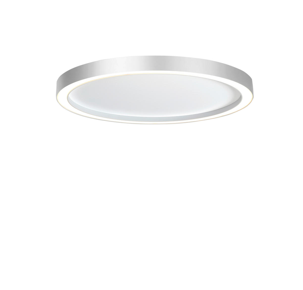 LED-DECKENLEUCHTE 55/4 cm    - Alufarben/Weiß, Design, Metall (55/4cm) - BOPP