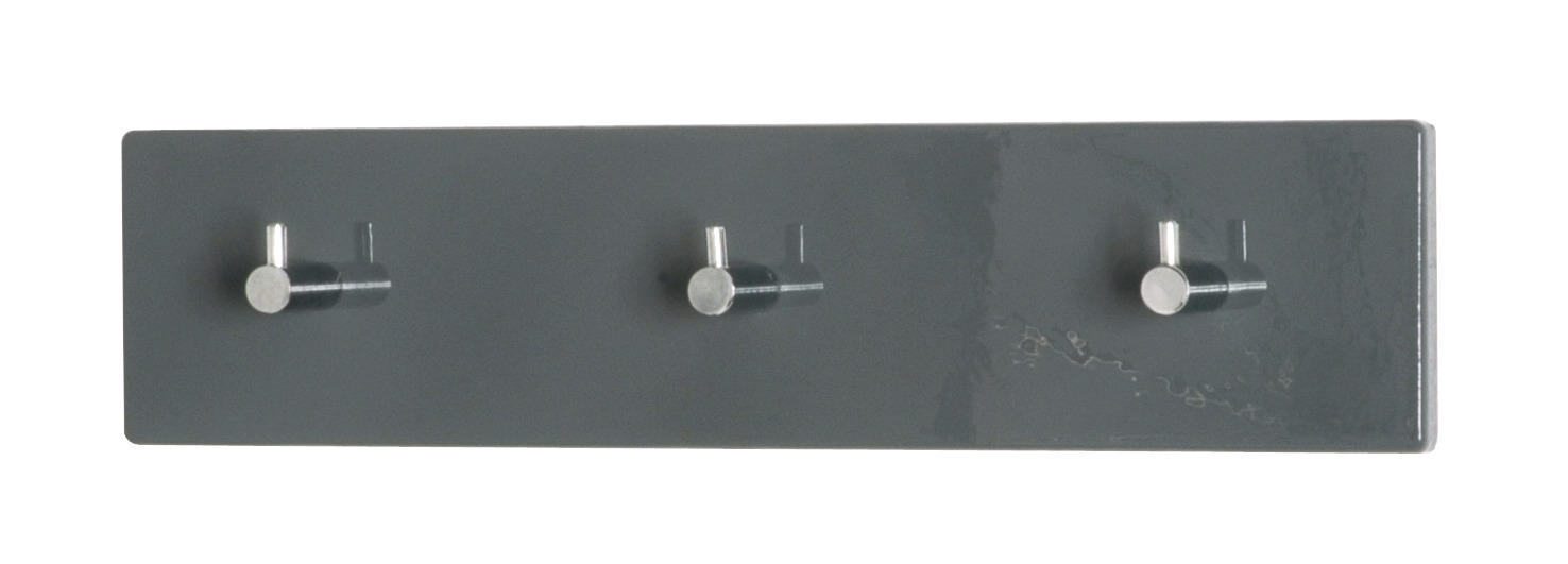 GARDEROBA ZIDNA   siva, boje kroma  metal, drvni materijal  - siva/boje kroma, Design, drvni materijal/metal (34/5/8cm) - Modern Living