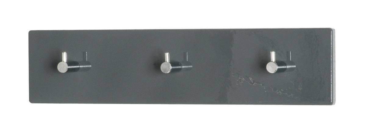 GARDEROBA ZIDNA   siva, boje kroma  metal, drvni materijal  - siva/boje kroma, Design, drvni materijal/metal (34/5/8cm) - Modern Living
