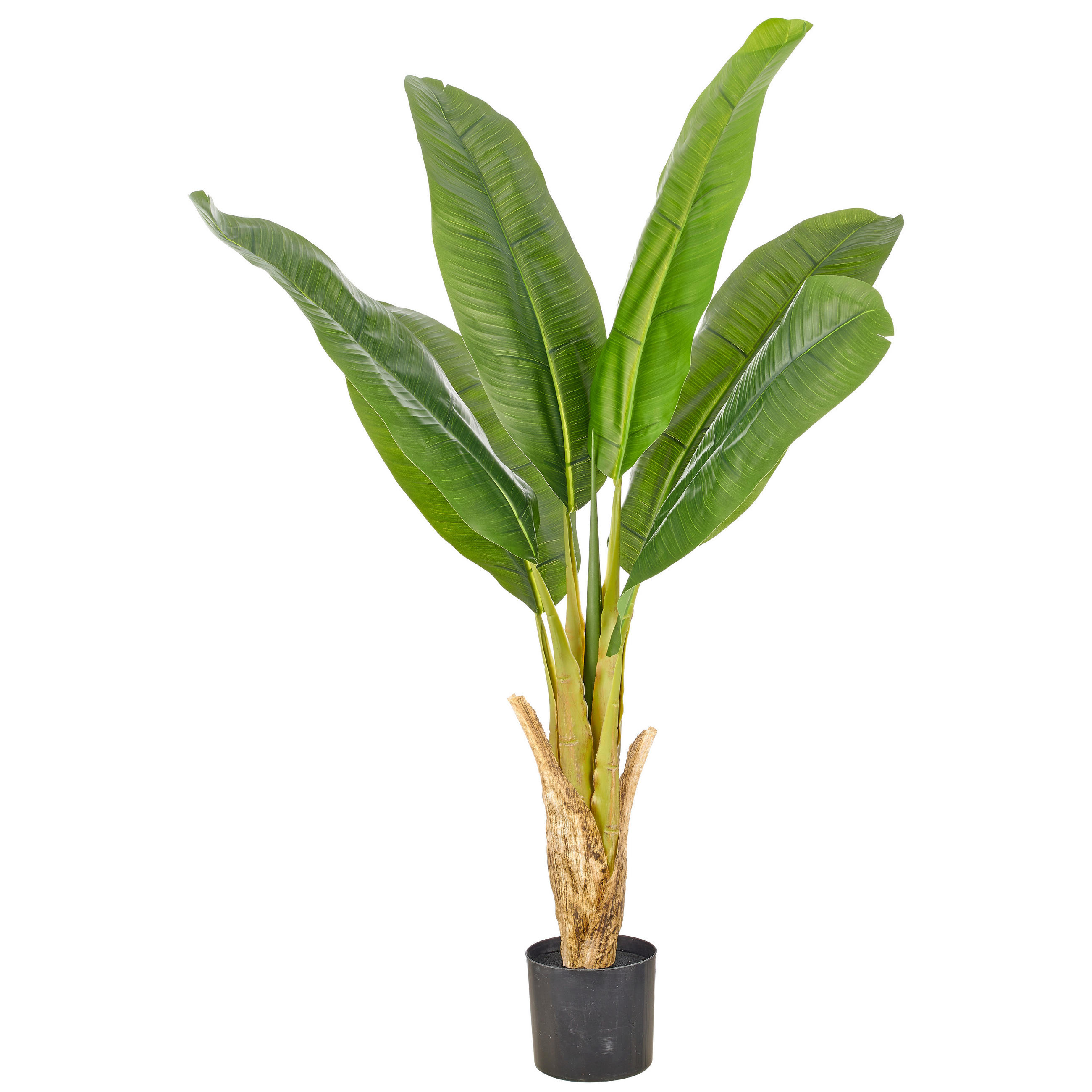 KUNSTPFLANZE Bananenpflanze 110 cm  - Schwarz/Braun, Basics, Kunststoff (110cm)