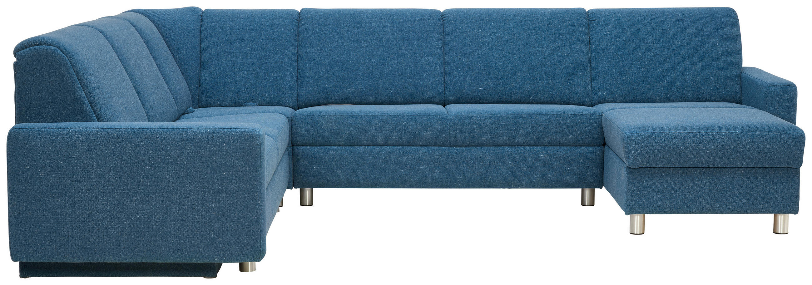 WOHNLANDSCHAFT in Jacquard Blau, Petrol  - Blau/Petrol, KONVENTIONELL, Kunststoff/Textil (236/322/158cm) - Sedda