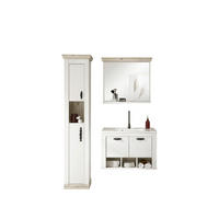 BADEZIMMER 3-teilig  in  - Schwarz/Weiß, Design, Naturmaterialien/Holzwerkstoff (143/200/46cm) - MID.YOU