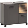 WASCHBECKENUNTERSCHRANK 65,1/60/32 cm  - Eichefarben/Anthrazit, MODERN, Holzwerkstoff/Kunststoff (65,1/60/32cm) - Stylife