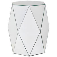BEISTELLTISCH Klar sechseckig  - Klar, Design, Glas/Holzwerkstoff (45,5/61/45.5cm) - MID.YOU