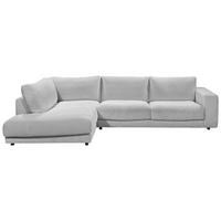 ECKSOFA in Cord Grau  224/325 cm  - Schwarz/Grau, Design, Kunststoff/Textil (224/325cm) - Hom`in