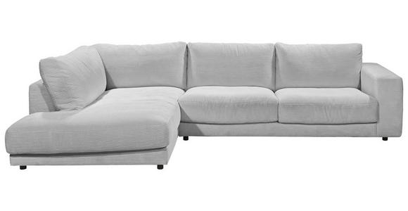 ECKSOFA  in Cord Grau  224/325 cm  - Schwarz/Grau, Design, Kunststoff/Textil (224/325cm) - Hom`in