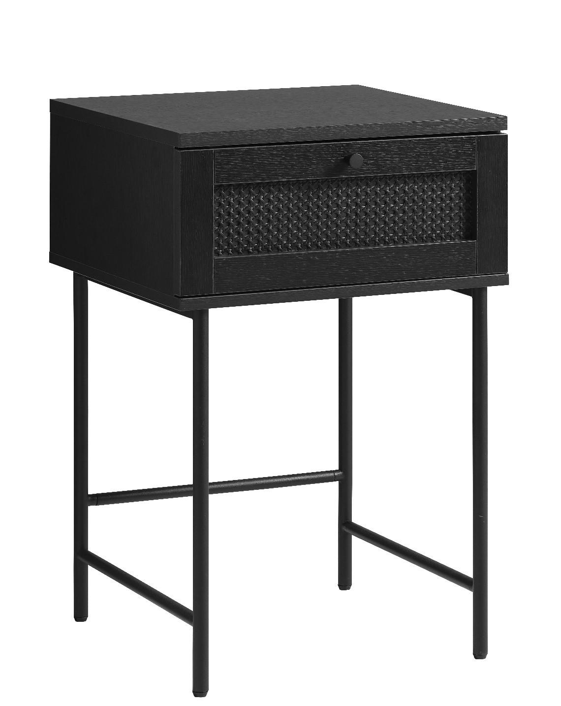 SIDOBORD i trämaterial  - svart, Trend, metall/trämaterial (45/70/45cm) - Best Price