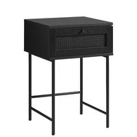SIDOBORD i trämaterial  - svart, Trend, metall/trämaterial (45/70/45cm) - Best Price