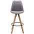 BARHOCKER in Eichefarben, Hellgrau - Eichefarben/Hellgrau, Design, Holz/Textil (49/113,5/56cm) - Carryhome BARHOCKER in Eichefarben, Hellgrau - Eichefarben/Hellgrau, Design, Holz/Textil (49/113,5/56cm) - Carryhome