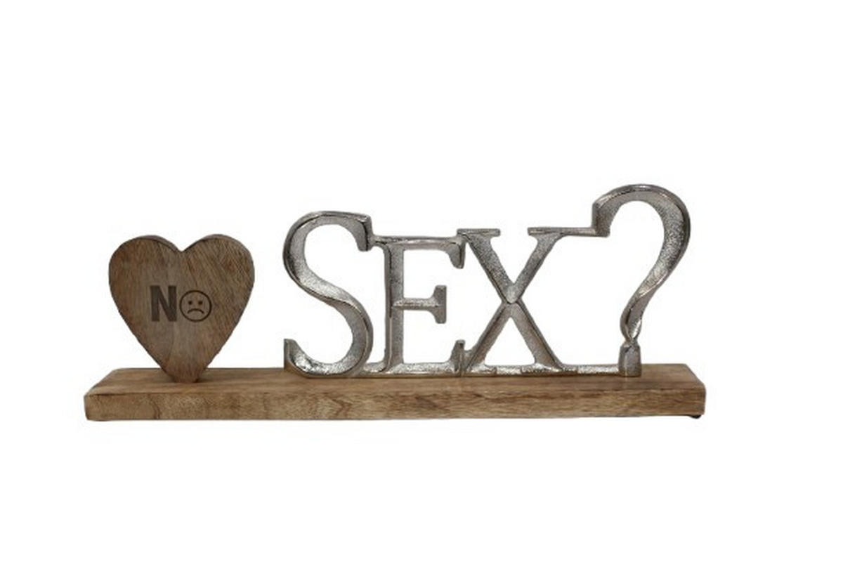 DEKOSCHRIFTZUG - Silberfarben, Basics, Holz/Metall (41/6/16cm)