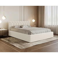 POLSTERBETT 140/200 cm,  in Creme, Lattenrost, Bettkasten,  - Creme/Schwarz, MODERN, Holz/Kunststoff (140/200cm) - MID.YOU