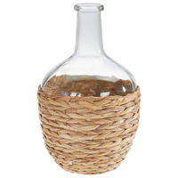 VASE 32 cm  - Klar/Naturfarben, Natur, Glas/Holz (19,5/31cm) - Ambia Home