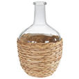 VASE 32 cm  - Klar/Naturfarben, Natur, Glas/Holz (19,5/31cm) - Ambia Home