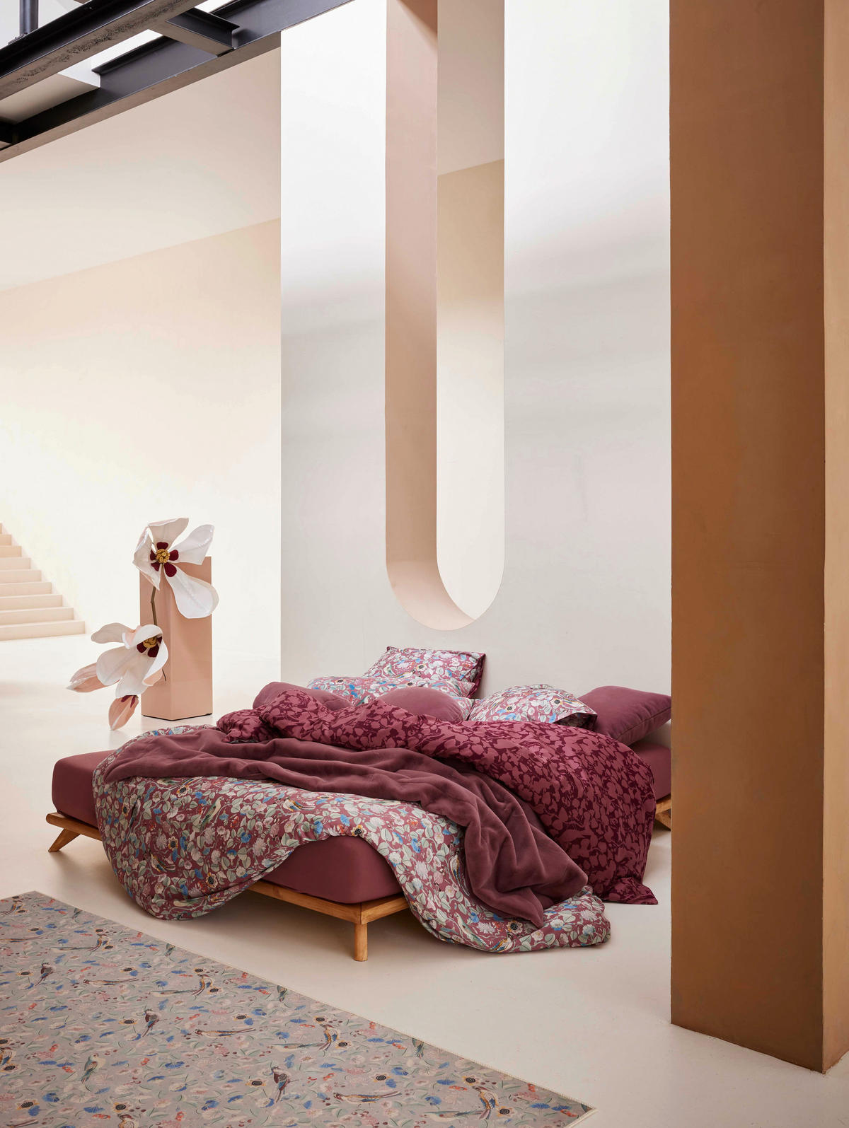 BETTWÄSCHE Aleste Satin 200/200 cm  - Pink, KONVENTIONELL, Textil (200/200cm) - Essenza