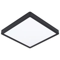 STROPNÉ LED SVIETIDLO, 28,5/28,5/2,8 cm - čierna/biela, Basics, kov/plast (28,5/28,5/2,8cm) - Xora