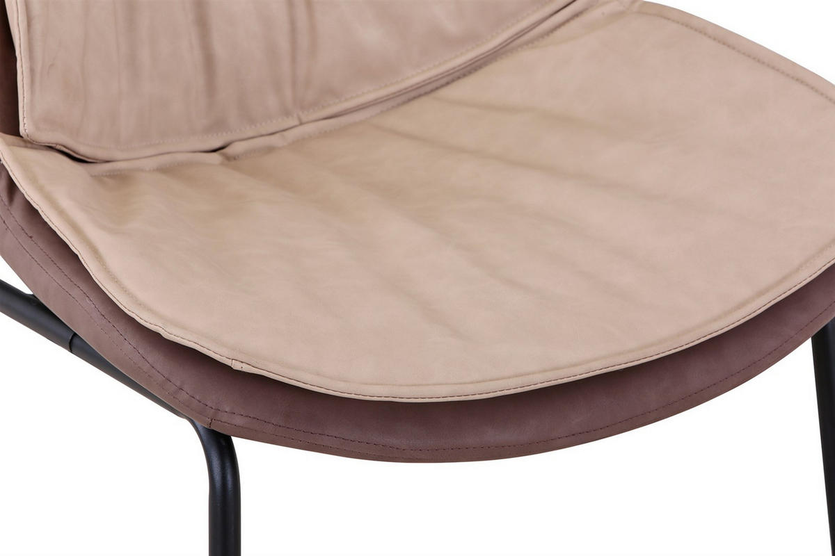 STUHL - Hellbraun/Beige, Design, Textil (54/84/64cm) - Kayoom
