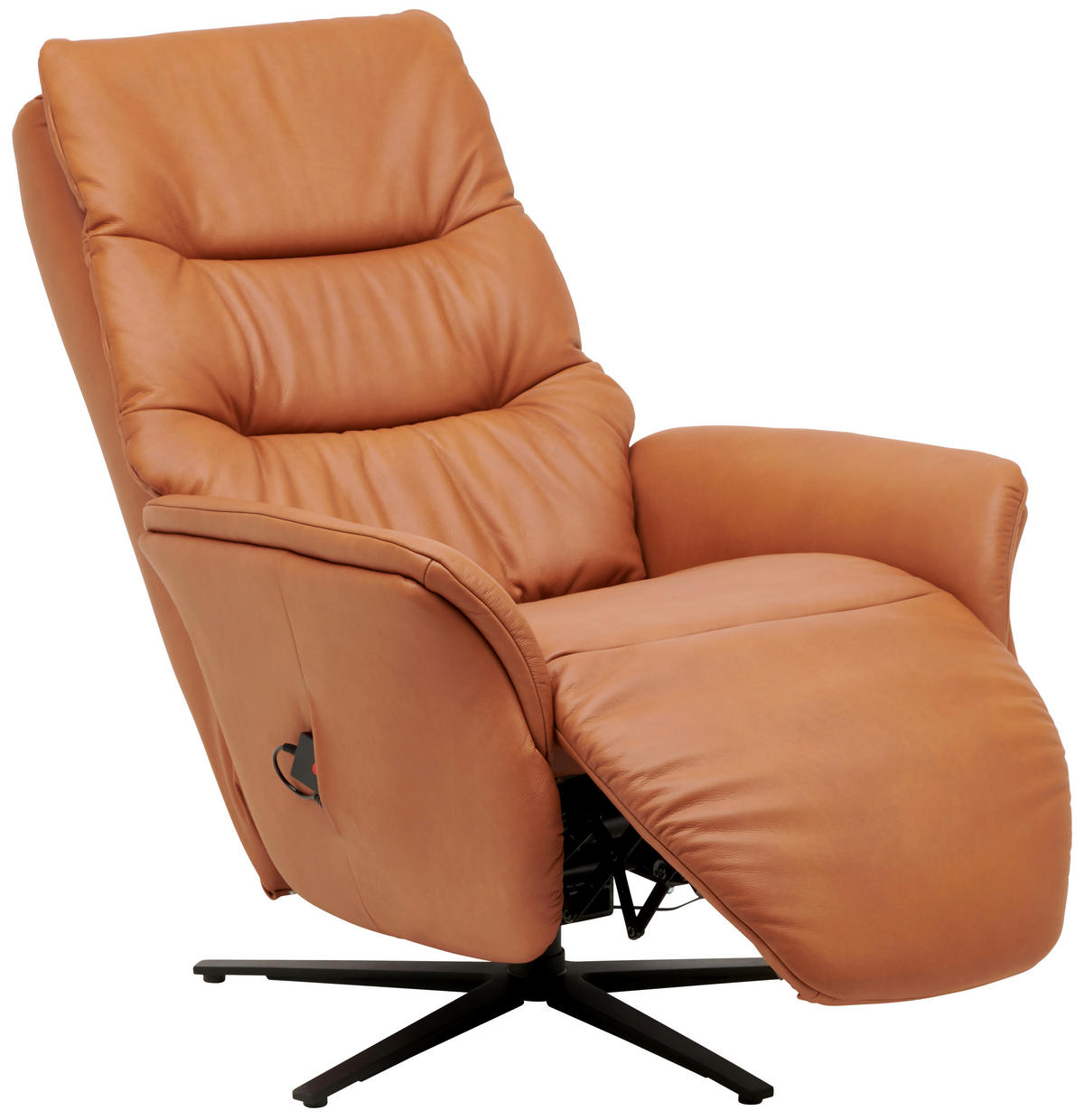 MASSAGESESSEL in Cognac  - Cognac/Anthrazit, Konventionell, Leder/Metall (74/114/97cm) - Himolla