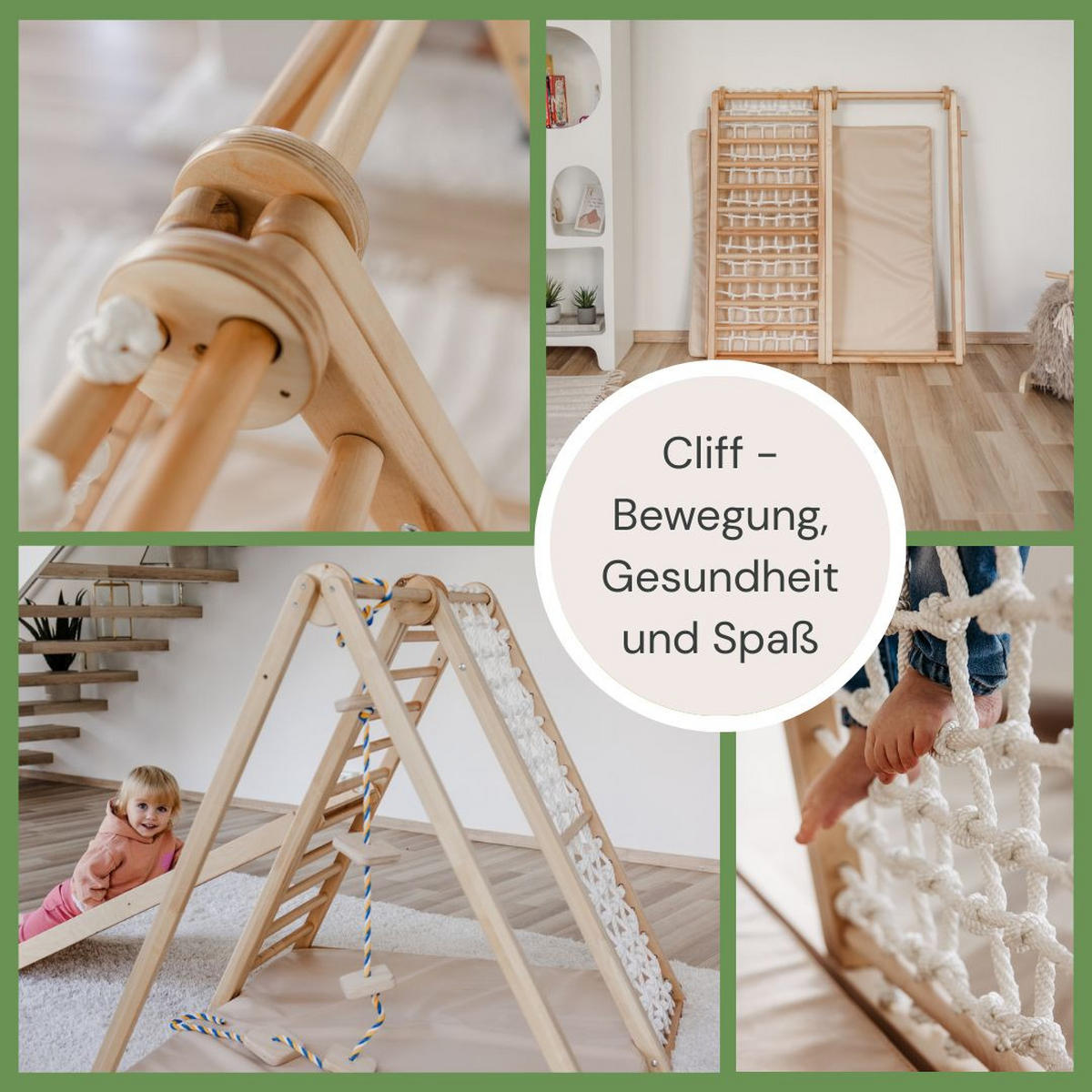KLETTERGERÜST Klettergerüst Zebra klappbar/ 3 Farben  - Multicolor/Weiß, Basics, Holz (105/110/100cm) - CLIFF