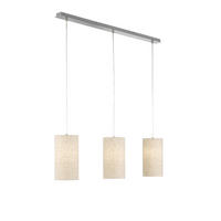HÄNGELEUCHTE  104/150 cm   - Sandfarben/Nickelfarben, Basics, Textil/Metall (104/150cm) - Fischer & Honsel
