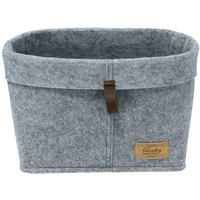 AUFBEWAHRUNGSKÖRBCHEN  - Dunkelbraun/Grau, KONVENTIONELL, Textil (19/10/14cm) - Wenko